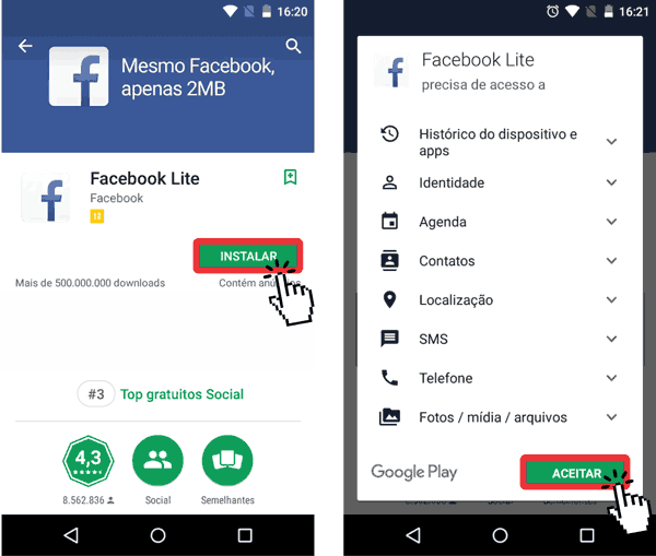 App facebook lite