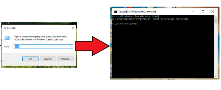 Tela Windows descobrir meu ip